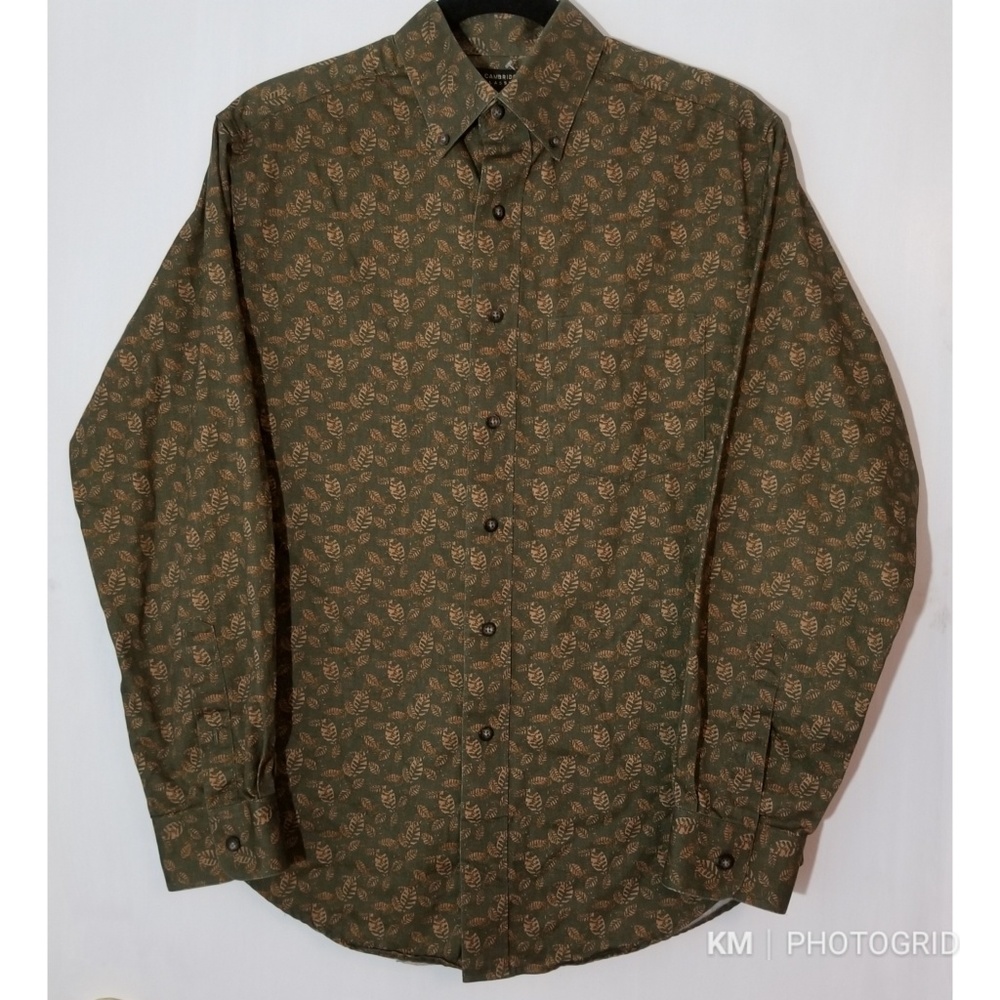 New Cambridge Classics Leaft Print Shirt Size S